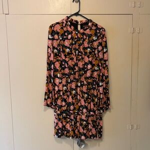 Sugarlips Floral Mini Dress - Black and Pink